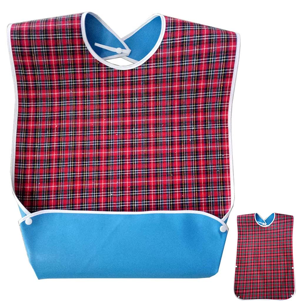 HASTHIP Adult Bibs,Adult The Eldly Bib Adult Washable Dining Bibs for Elderly Mealtime Bib Elderly Disabled Aid Apron Red HASTHIP Adult Bibs,Adult The Eldly Bib Adult Washable Dining Bibs for Elderly Mealtime Bib Elderly Disabled Aid Apron Red